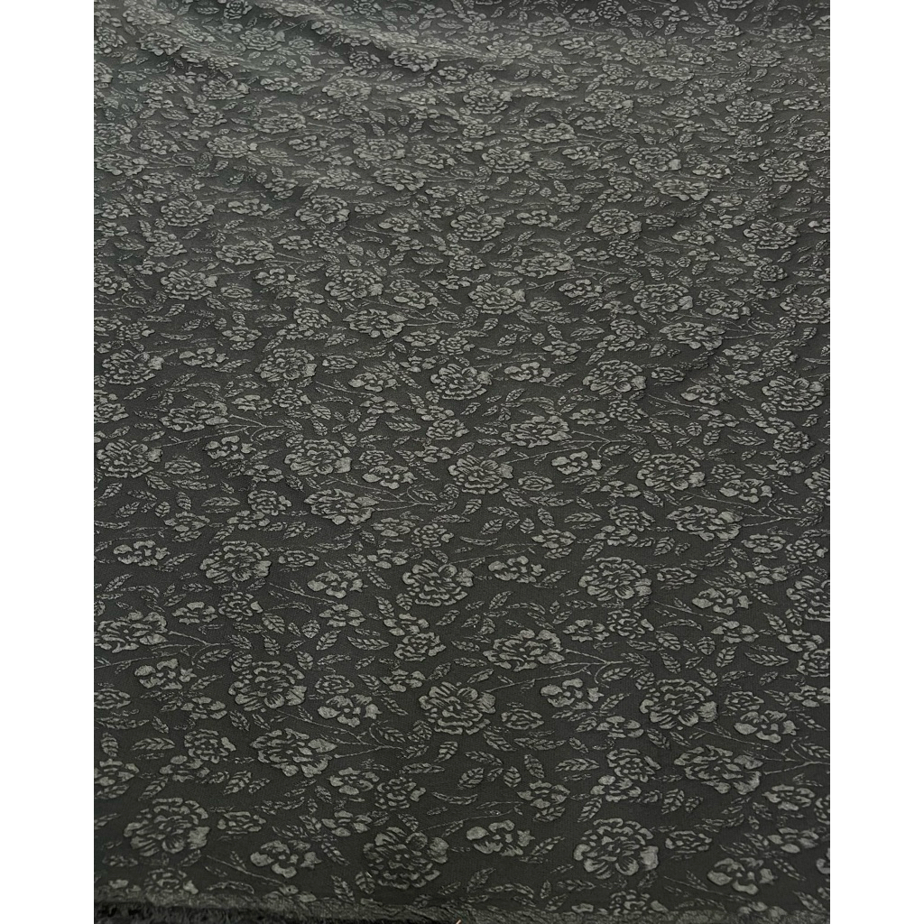 Per 1/2mtr Kain Fukuro Timbul Motif Bunga Mawar Kecil Lebar 150cm