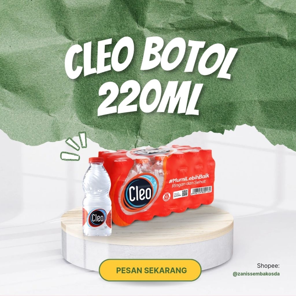 

[ZS] CLEO BOTOL 220ML 1 KRAT ISI 24 PCS