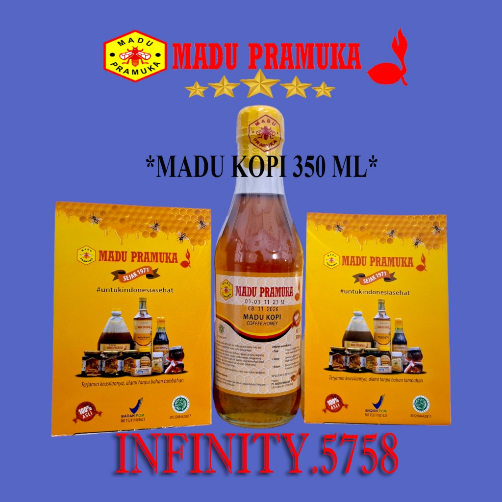 MADU KOPI MADU PRAMUKA 350 ML (MADU ASLI)