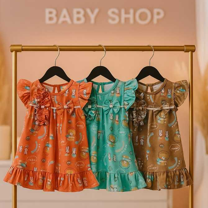 Walton Kids 5921 Setelan Walton Kids Bayi Prempuan Usia 0-6 Bulan Bahan Kaos Adem dan Dijamin Nyaman