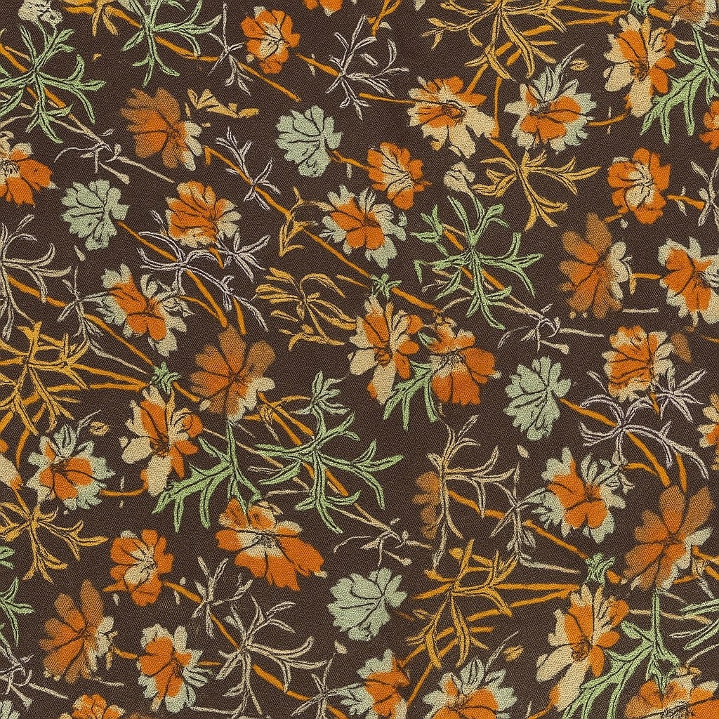 kain katun silky motif bunga premium / bahan katun silky motif bunga premium