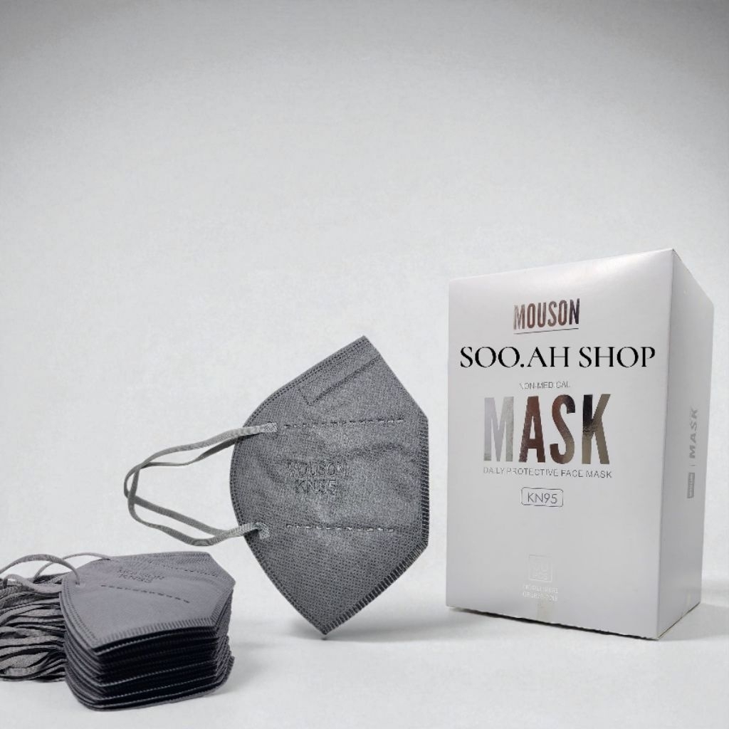 MASKER KN95 MOUSON EMBOSS WHITE 5PLY 1BOX 50PCS