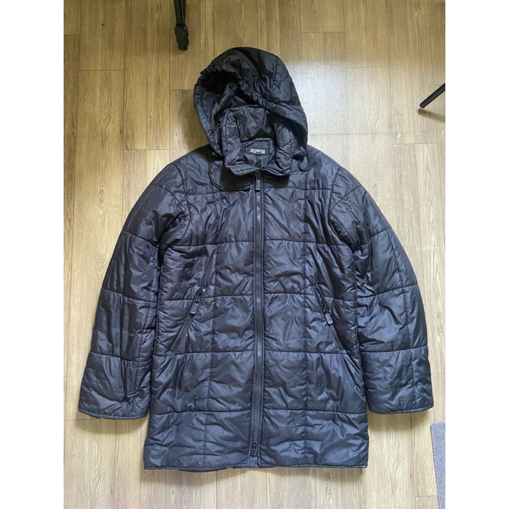 jaket puffer coat hoddie aspesi paris