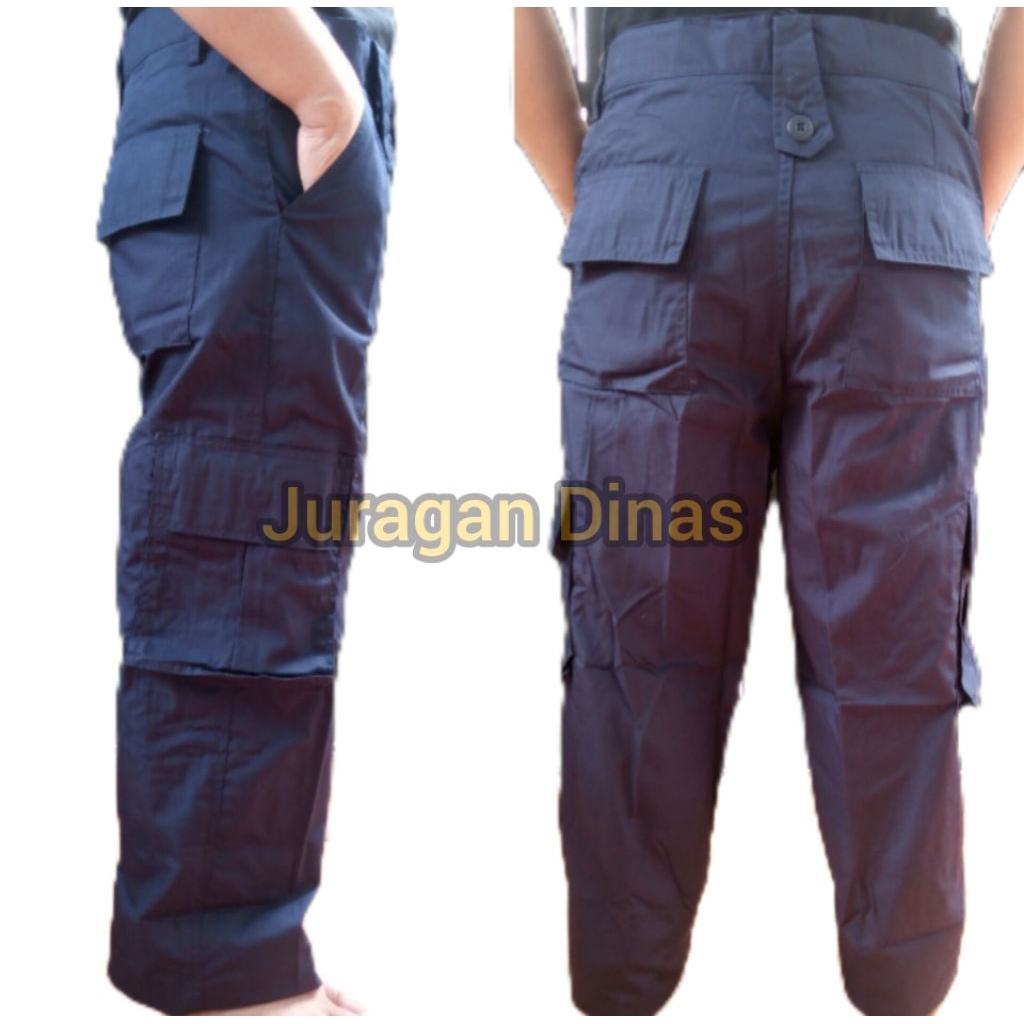 Celana PDL Biru Dongker Navy Satpam Security Kargo Gunung Lapangan Latihan Brimob berkualitas