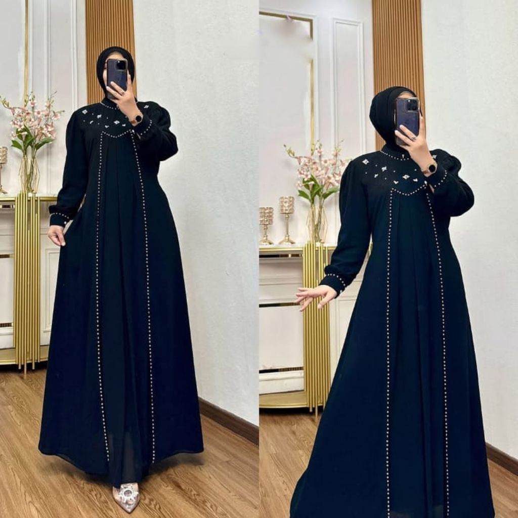 Ranima Dress gamis kondangan gamis kekinian 2025 dress simple elegan dress terbaru murah dan simple
