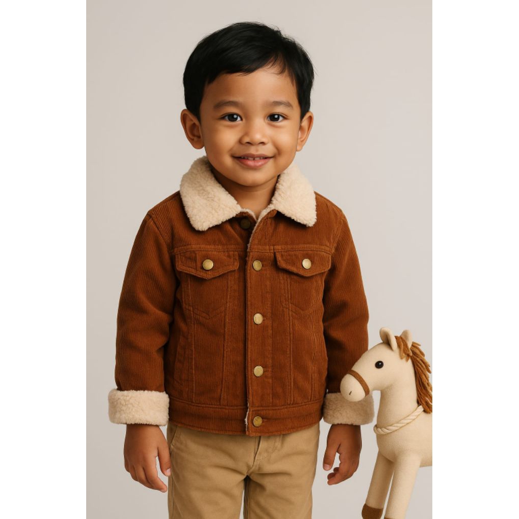 jaket anak lucu,jaket bomber Corduroy Unisexsimple