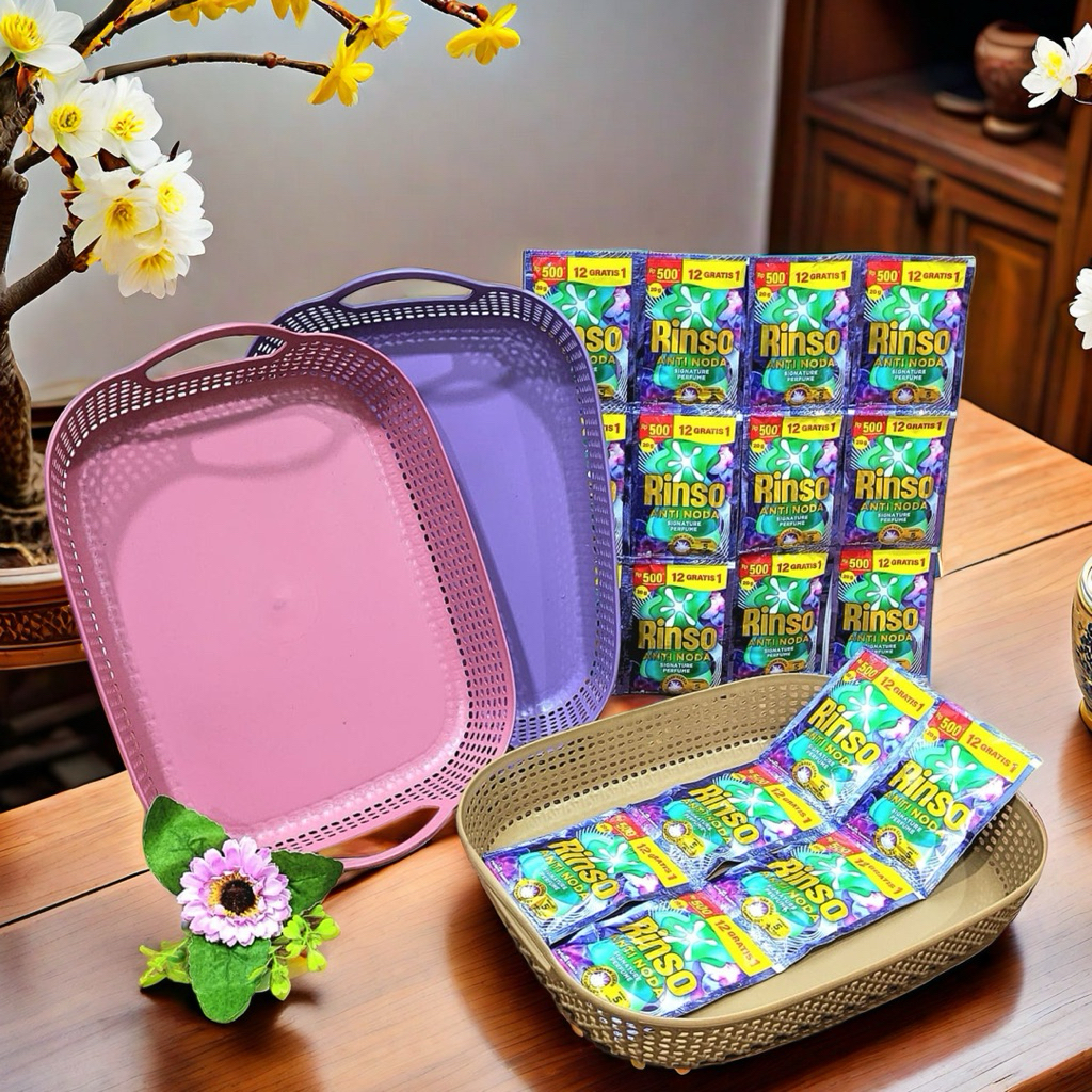 WJ - 3 Pcs NAMPAN/ KERANJANG ANDROMEDA M MONOCROM SET 36 Sachet Rinso Cair Liquid