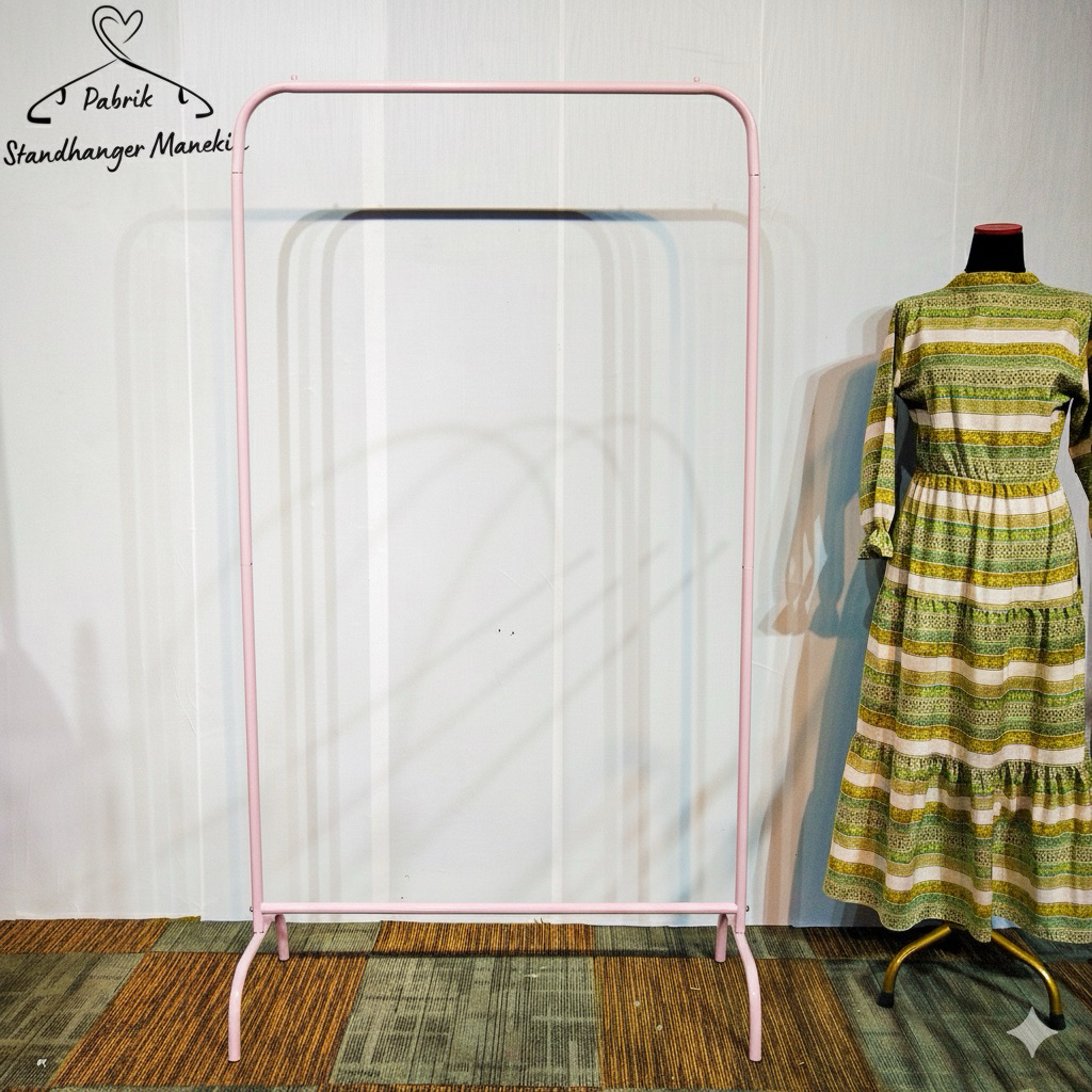 StandHanger Modeling Terbaru warna Pink | Gawang Model Butik Premium Beragam Ukuran /StandHanger Bes