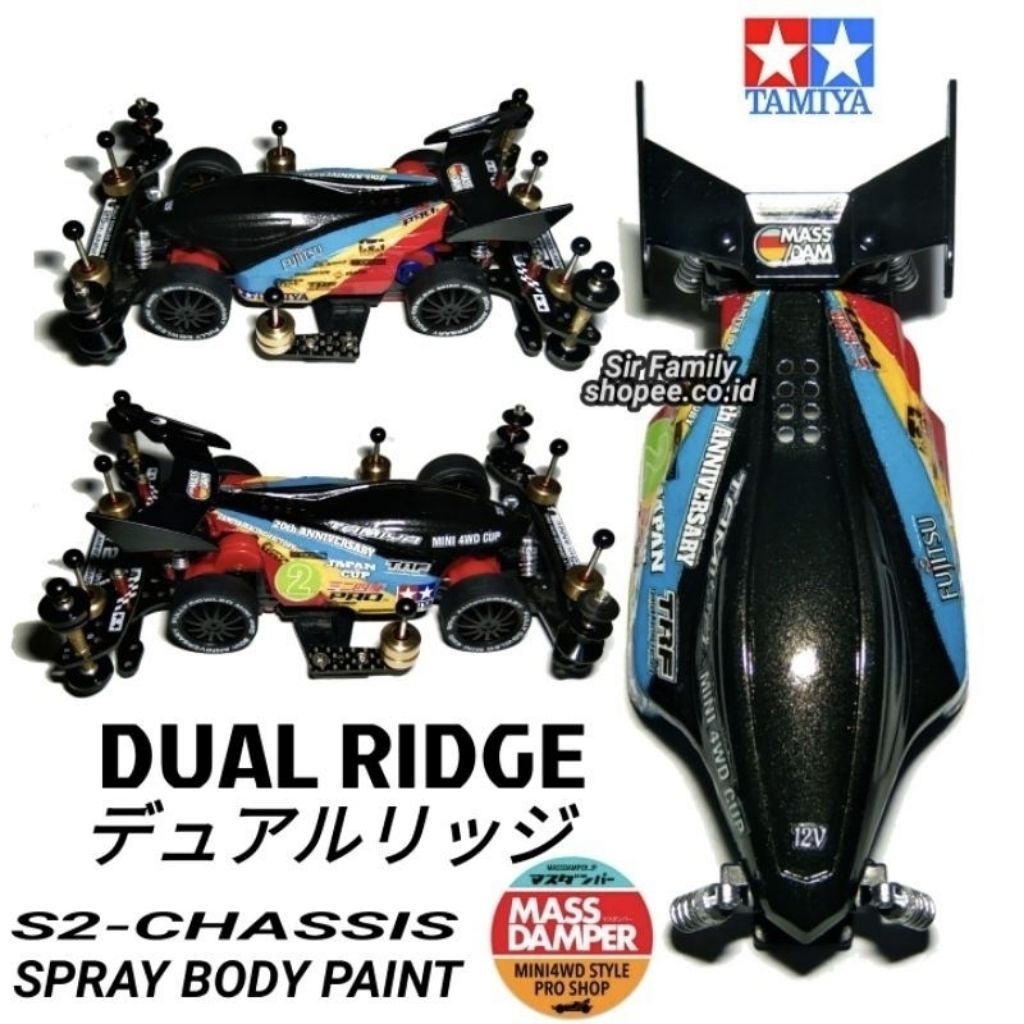 rep Body Tamiya Mini 4WD Dual Ridge Super-2 Chassis / Cover Tamiya Spray body Paint Chassis Super 2 