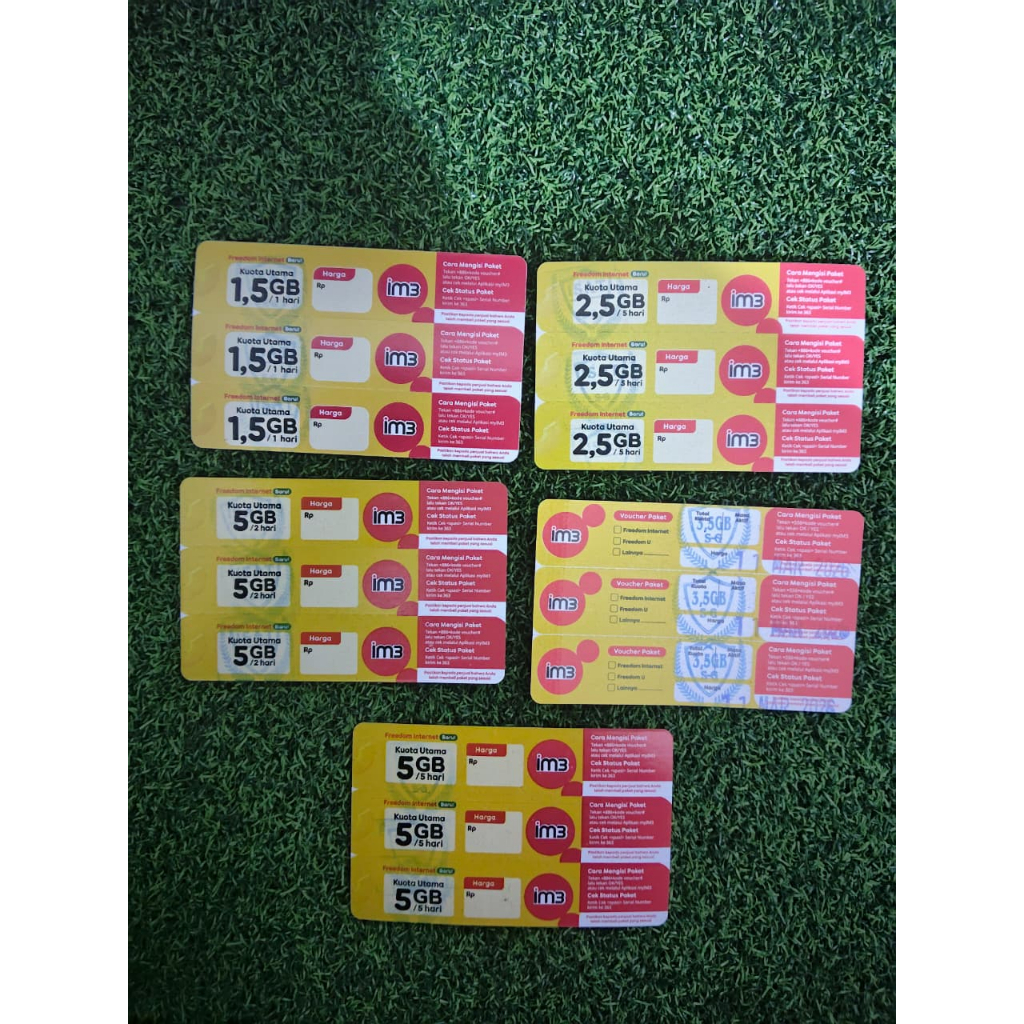 VOUCHER INDOSAT V.FREDOM 1,5GB 1H V.FREDOM 5GB 2H V .ISAT 2,5 + 5HR V.FREDOM 3,5GB 5H V.FREDOM 5GB 5