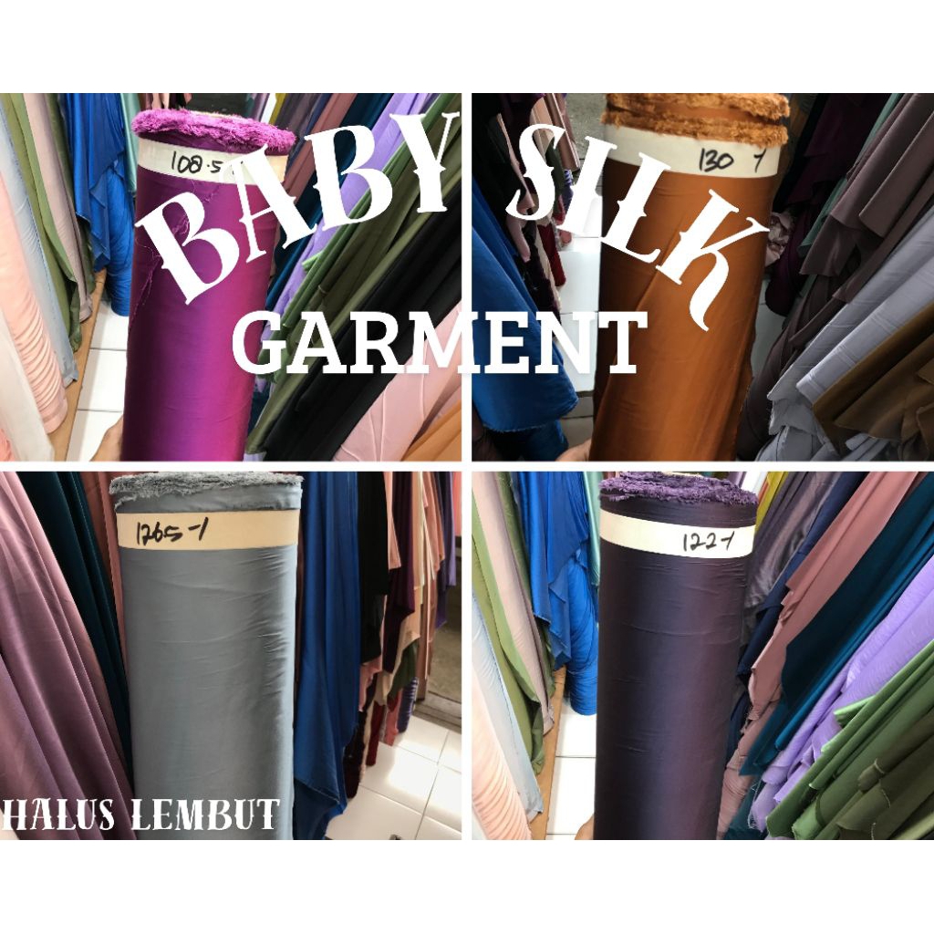 Kain baby silk garment ~ kain baby silk premium ~ kain baby silk halus lembut ~ kain mukena