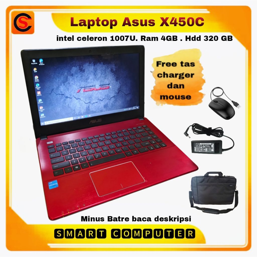 ASUS X450C RAM 4gb 320 GB Hard Disk
