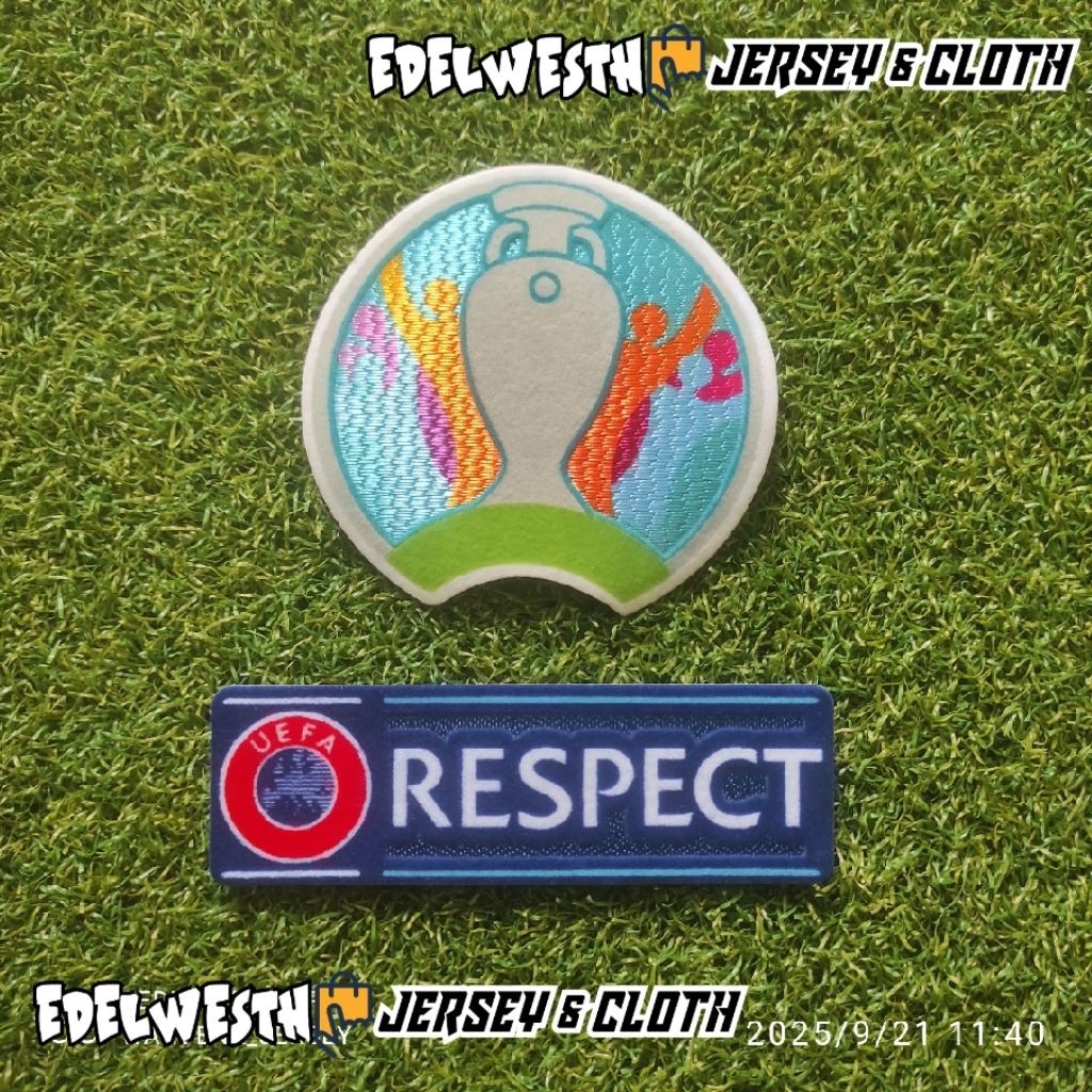 PATCH/BADGE/EMBLEM UEFA EURO 2020 + RESPECT REMAKE Hk