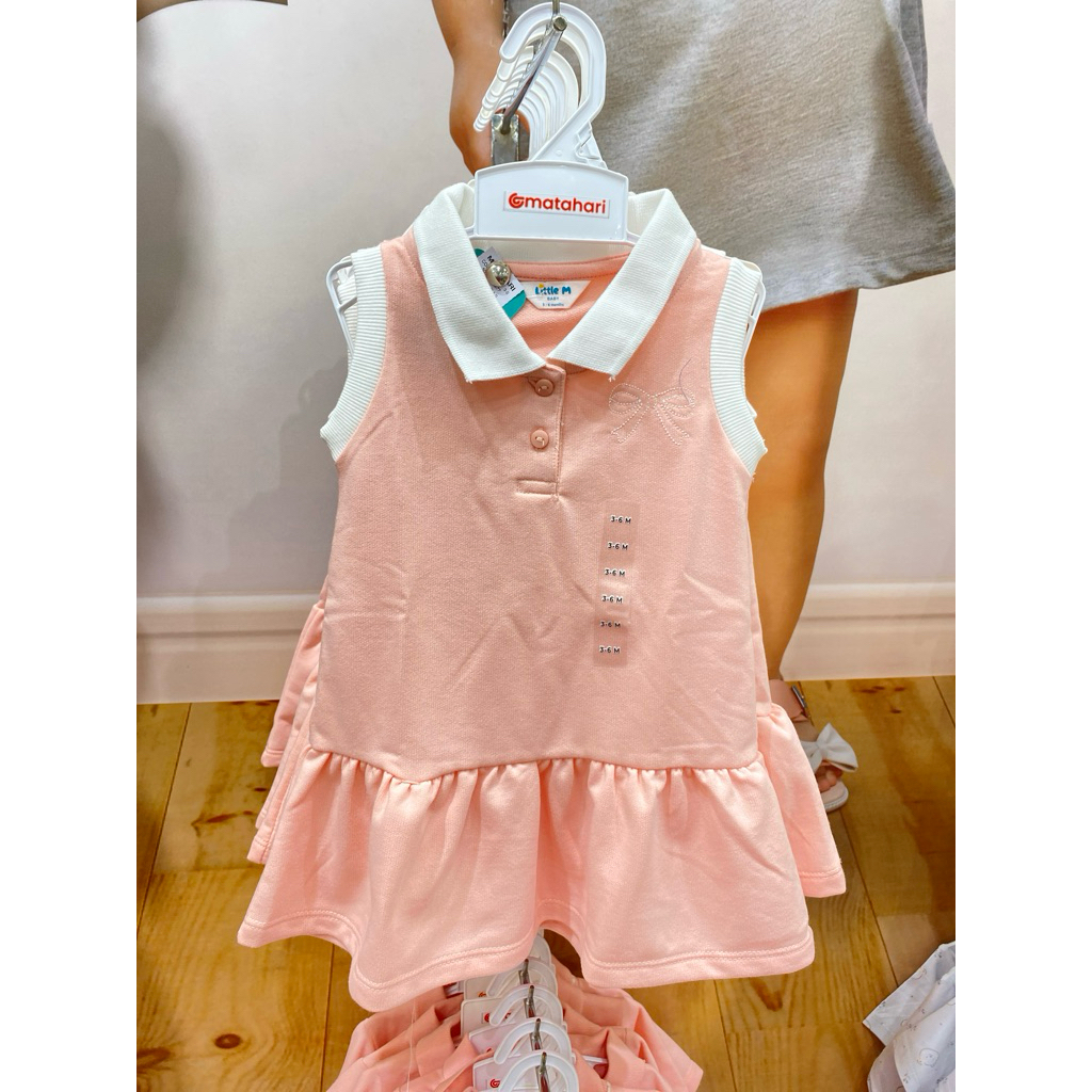 Little M ex pipiniko dress bayi perempuan simpel