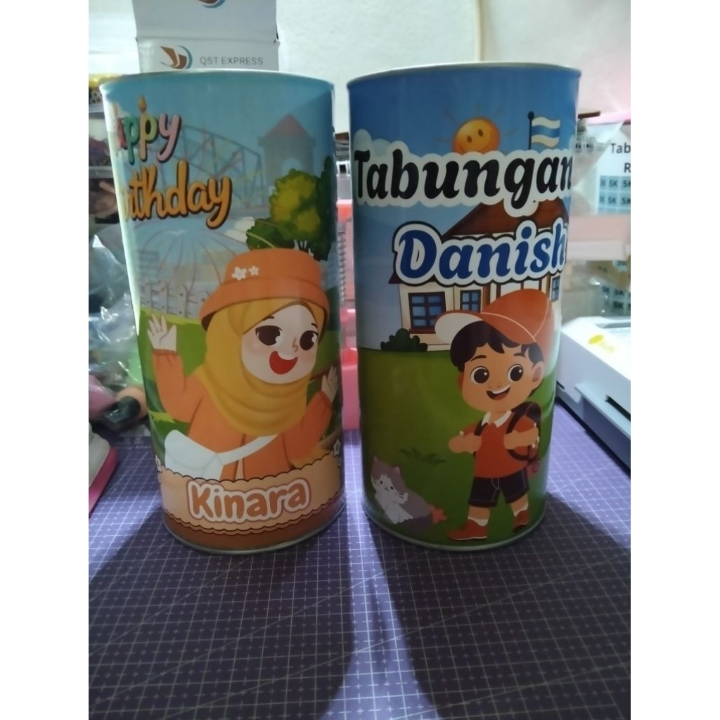 Celengan Custom nama dan desain celengan target