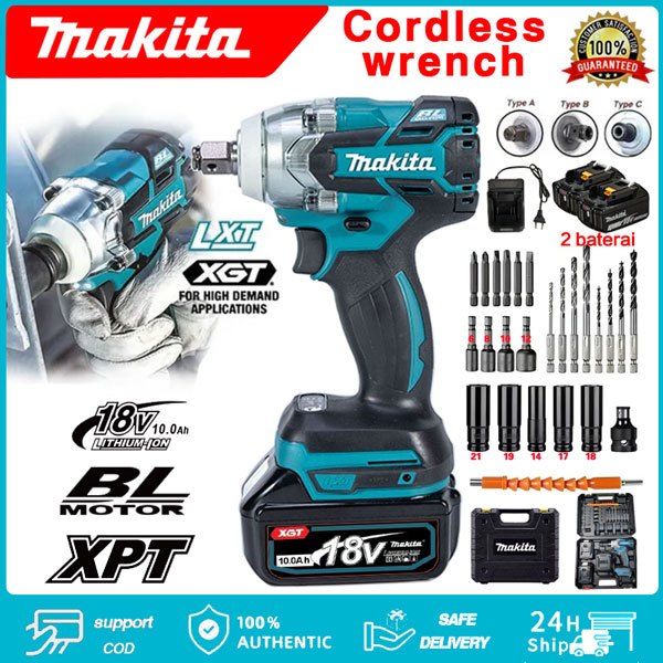 Makita DTW285 Kunci Pas Tanpa Kabel Kunci Impact Elektrik Kuat Kunci Pas Multifungsi