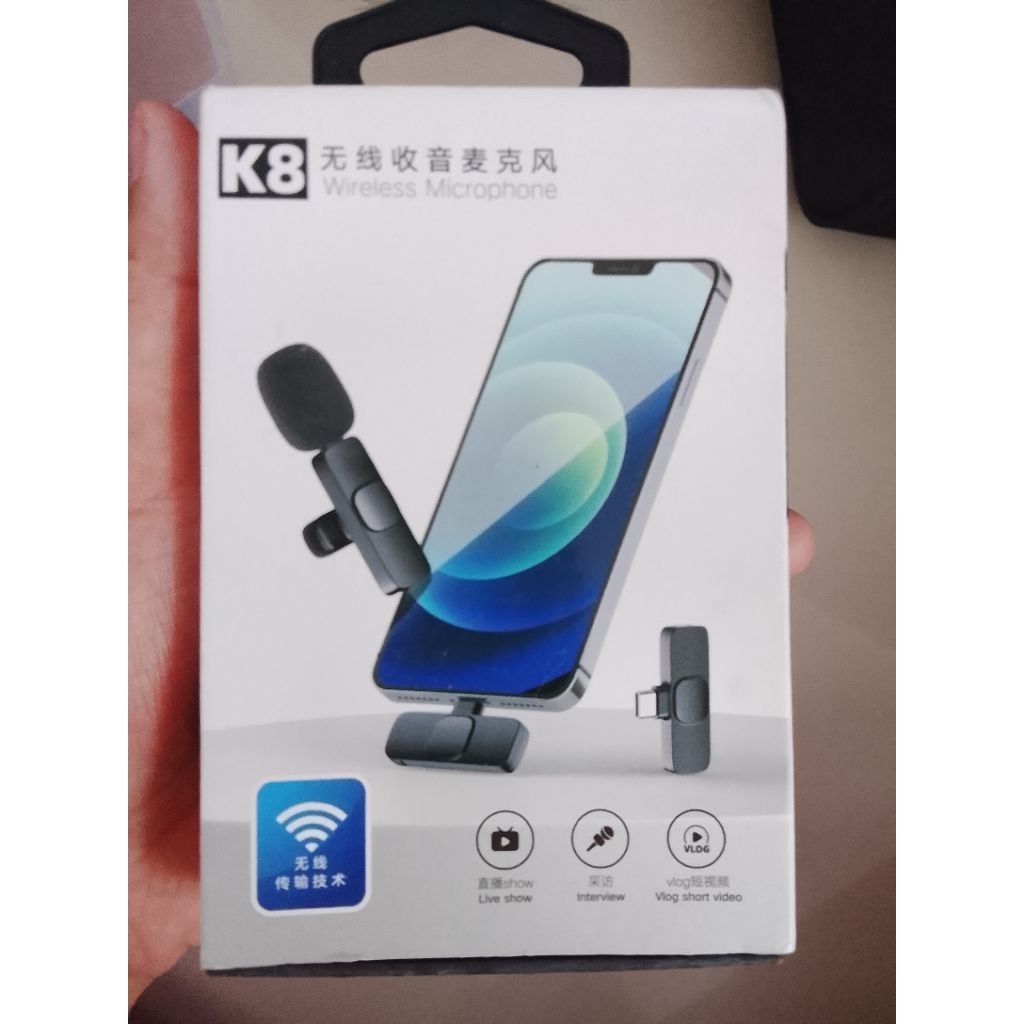 mic clip on wireless k8 type c 1 mic