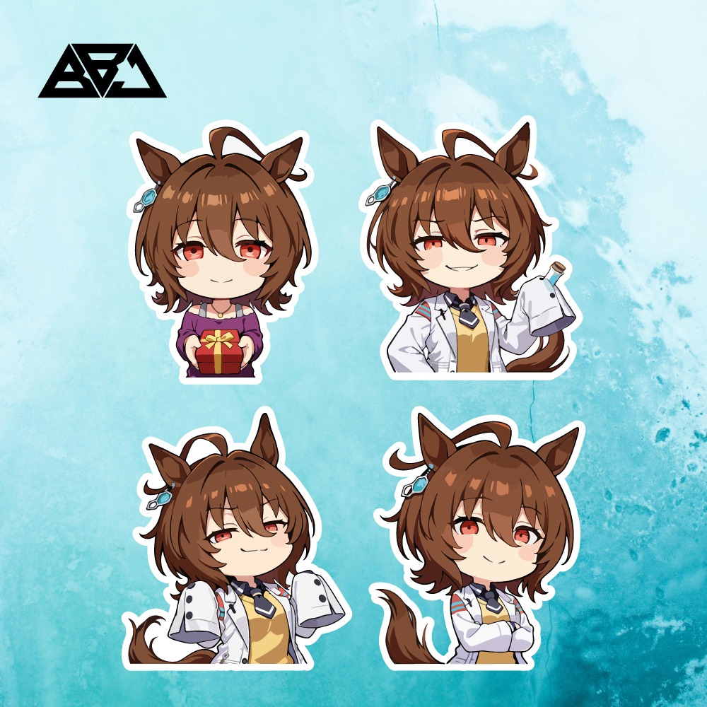 STICKER STIKER CUTTING PREMIUM JDM JEPANG ANIME UMA MUSUME - AGNES TACHYON PACK