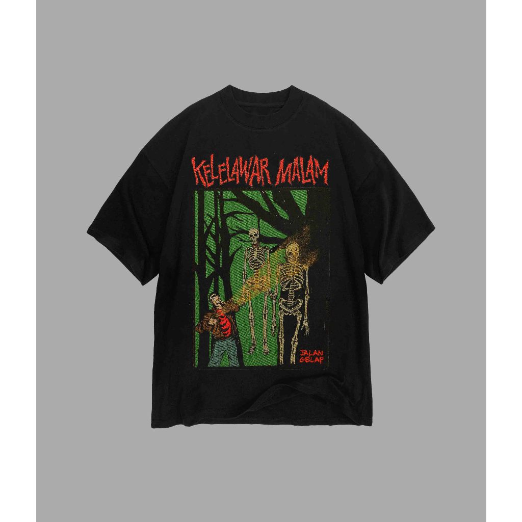 Kaos Kelelawar Malam - Jalan Gelap