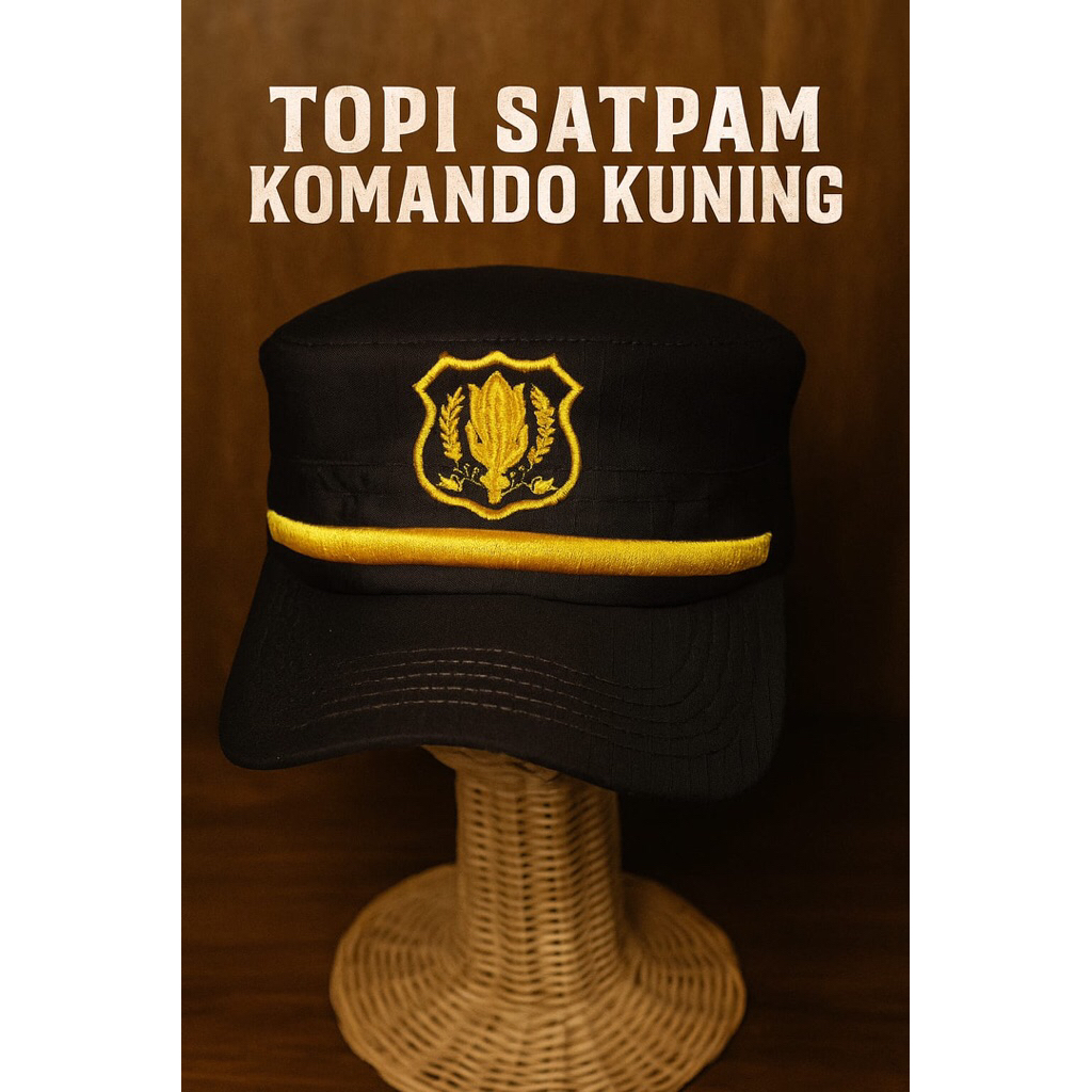 TOPI SATPAM COKELAT | TOPI SATPAM KOMANDO | TOPI SATPAM BEKUALITAS | TOPI SATPAM DANRU