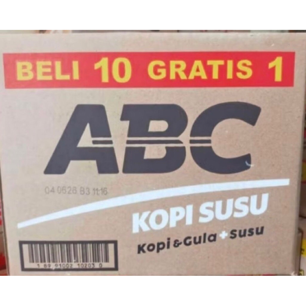 

Kopi Abc Susu / Dus isi 12 Renceng (10+1)