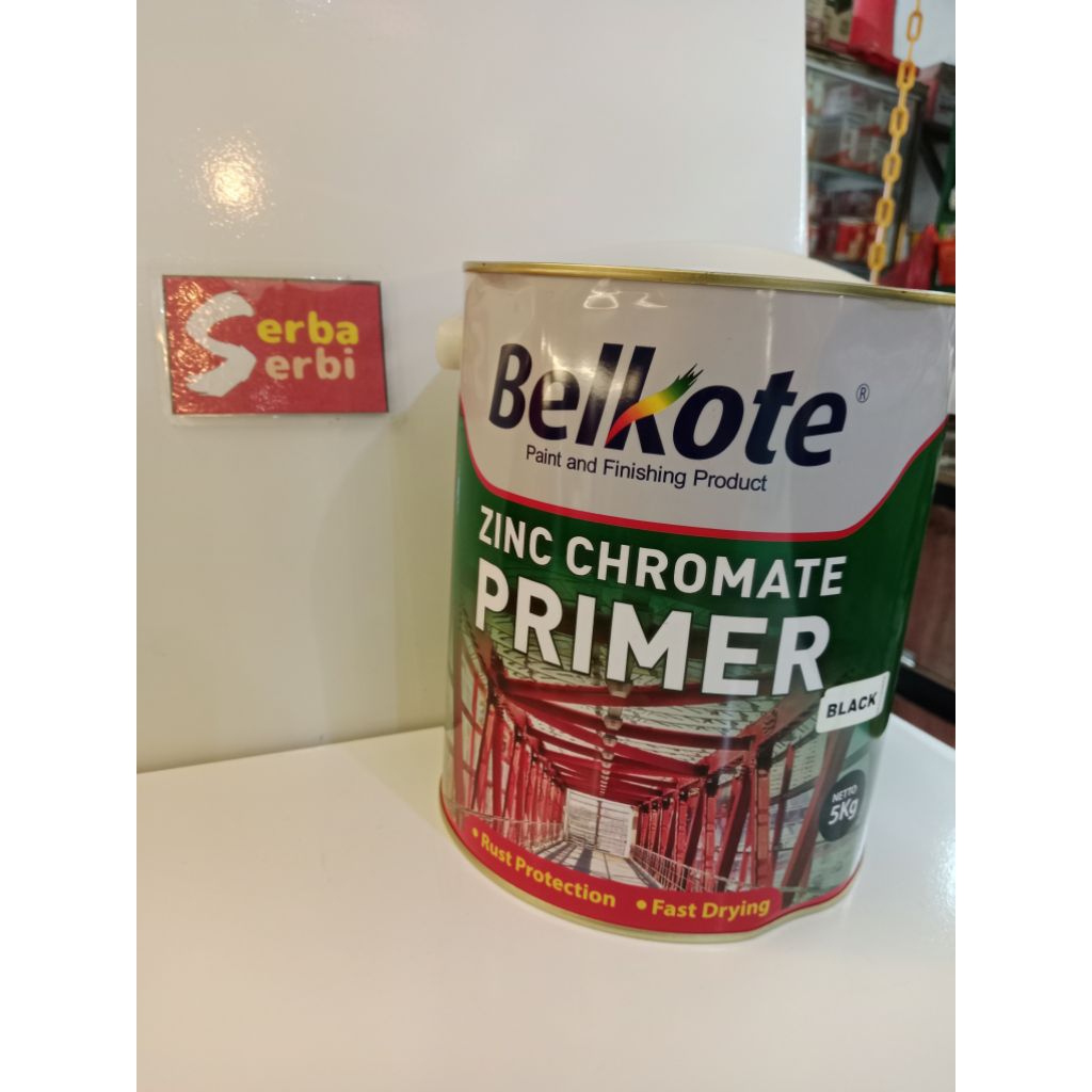 (5KG BELKOTE ZINC) Cat dasar duco zinc chromate primer