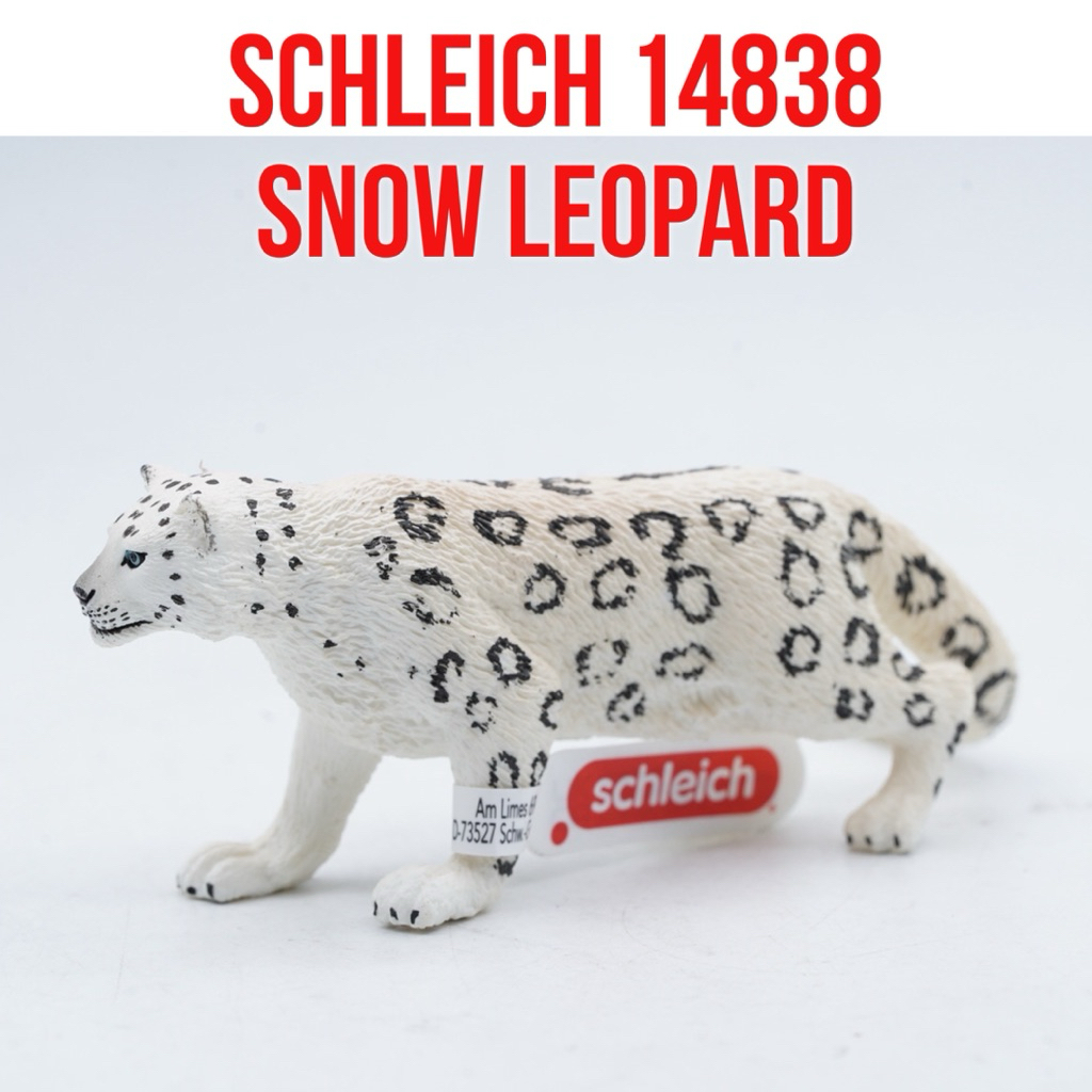 Schleich 14838 Snow Leopard Panthera uncia Macan Tutul Salju Mainan Figure Binatang Miniature Hewan 
