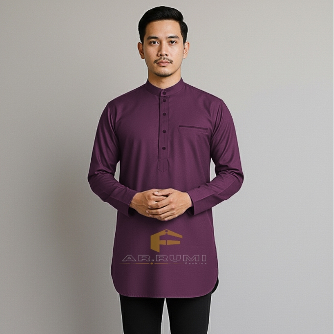 Baju Koko Pria Lengan Panjang Exclusive | Baju Koko Putih Ibrahim Lengan Panjang