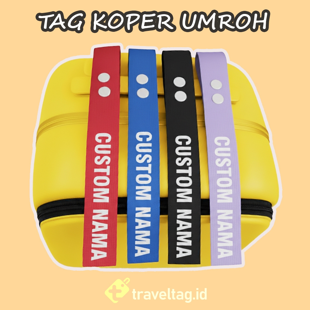 TravelTag.ID - Tag Penanda Koper Travel Umroh & Haji Bisa Custom Nama