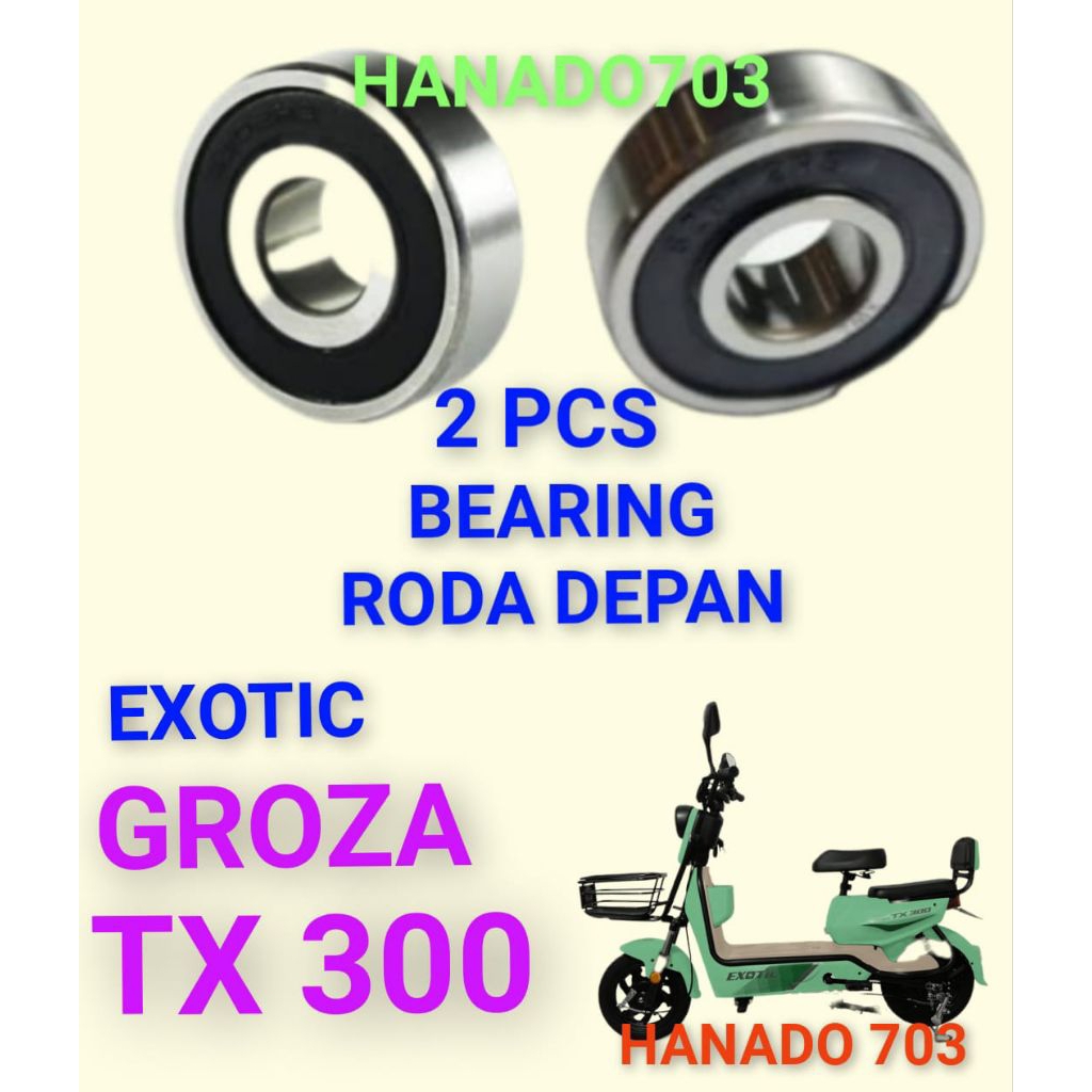 bearing roda depan exotic groza tx 300 laker lahar bearing roda depan sepeda listrik exotic groza tx