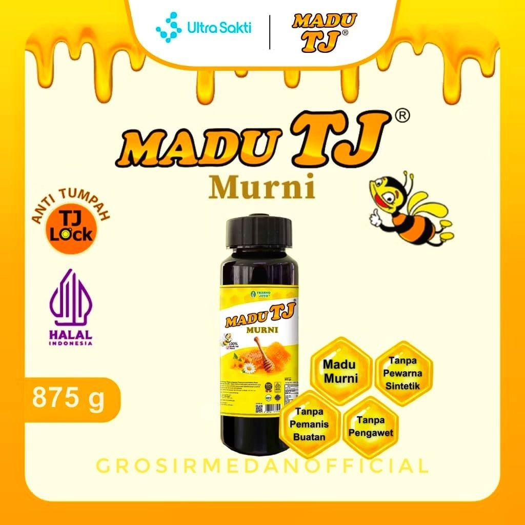 

MADU TJ MURNI 875 G KEMASAN BOTOL BESAR - MADU ASLI 100% MADU