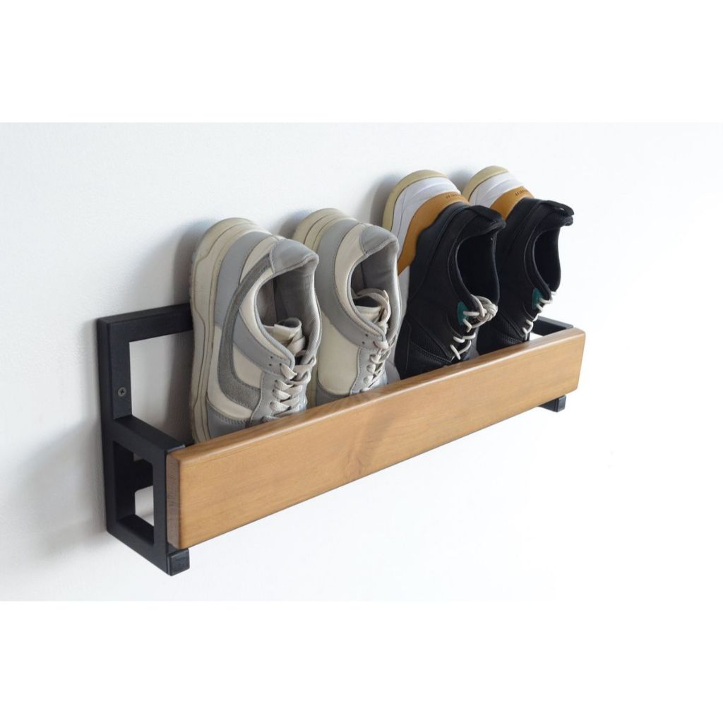 RAK SEPATU DINDING/ RAK SEPATU INDUSTRIAL MINIMALIS/ RAK SEPATU AESTETIC