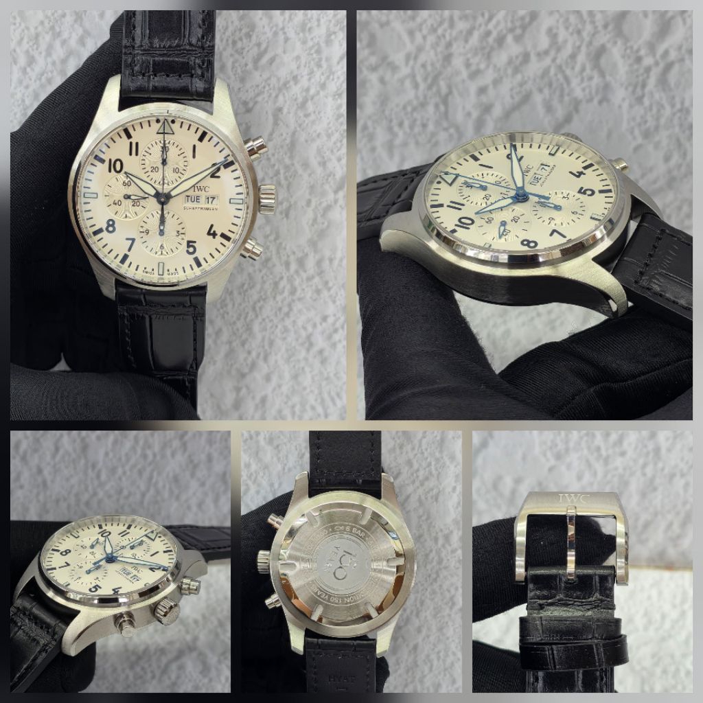 JAM TANGAN IWC_PILOT EDISI 150TH ANNIVERSARY CHRONOMAT SWISS MATIC DIAL 43MM