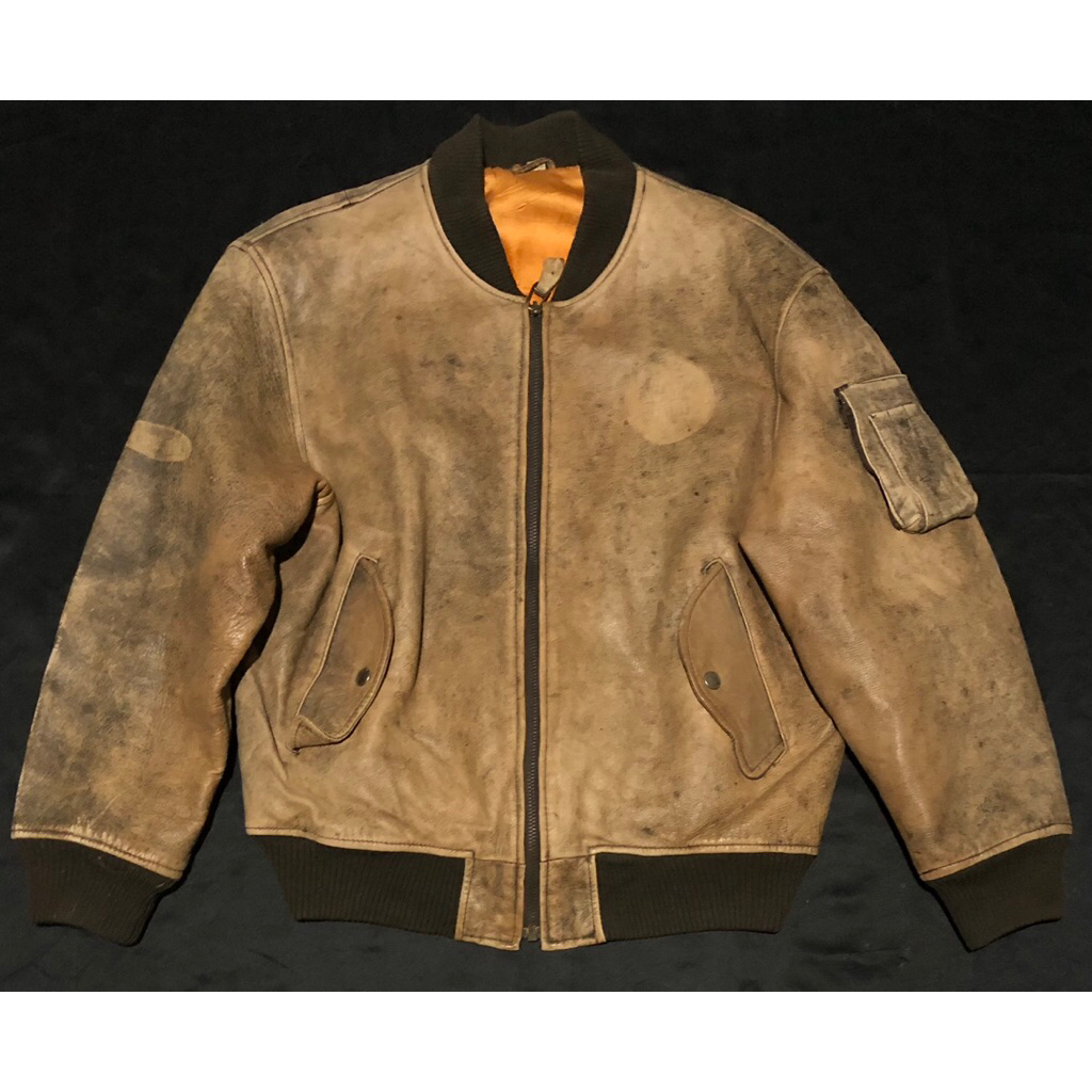 LEATHER BOOMBER VINTAGE KAWASAKI JACKET SECOND ORIGINAL