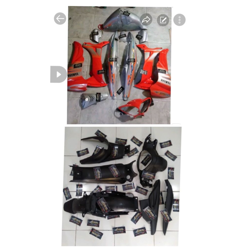 Cover Body Jupiter Z New Burhan 2006-2008 Striping Jupiter Z Lama Atau Cw Orange Silver 2005 Yamaha 