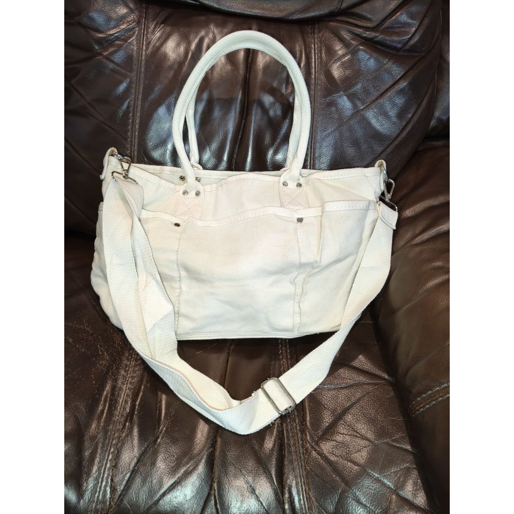 PL Tas Kanvas Putih mirip MJ