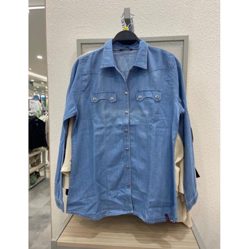 Ako Kemeja Denim Wanita Original (S-XXL)