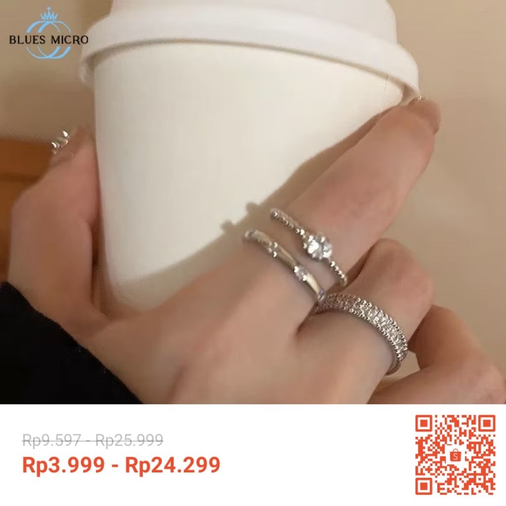 Cincin titanium wanita emas muda anti karat Asli coupleEmas