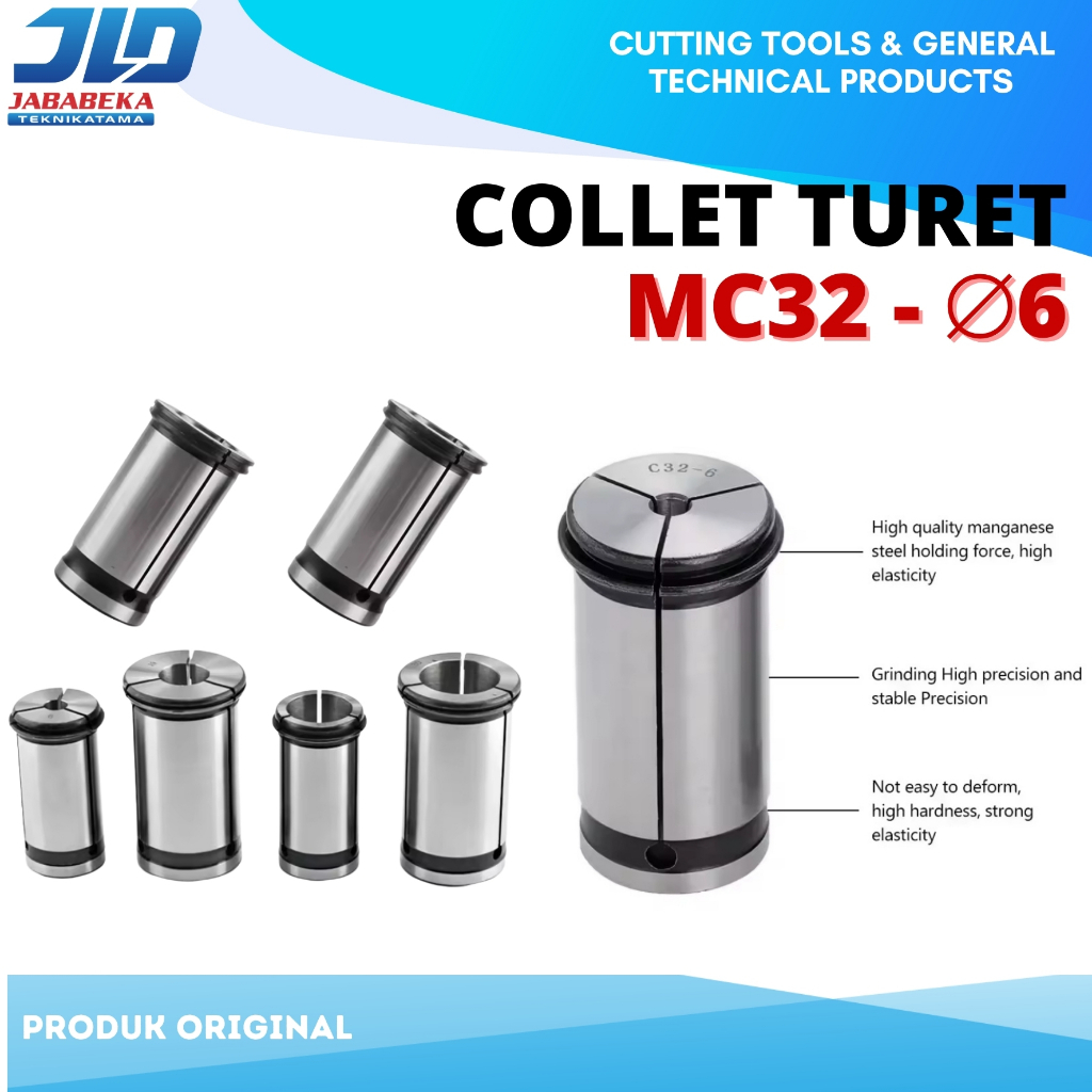 COLLET TURET MC32 Diameter 6 mm Original Collet Turet Sistem MC32 Diameter 6 mm