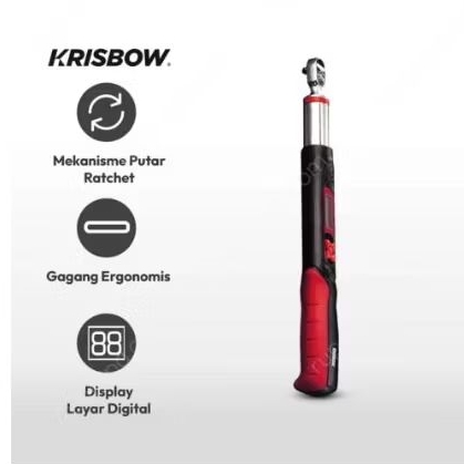 Krisbow kunci torsi digital sq 1/2 inch 10-200nm/torque wrench digital/kunci momen