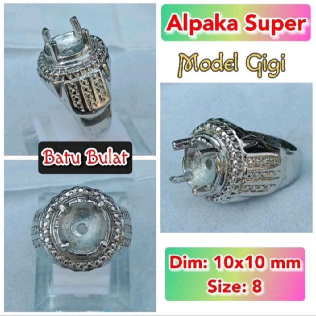 emban batu akik dan permata alpaka super ukir batu bulat.05