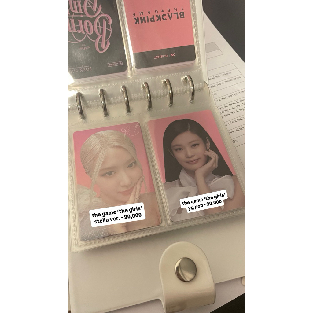 photocard blackpink the girls the game stella ver rosé jennie ygs pob