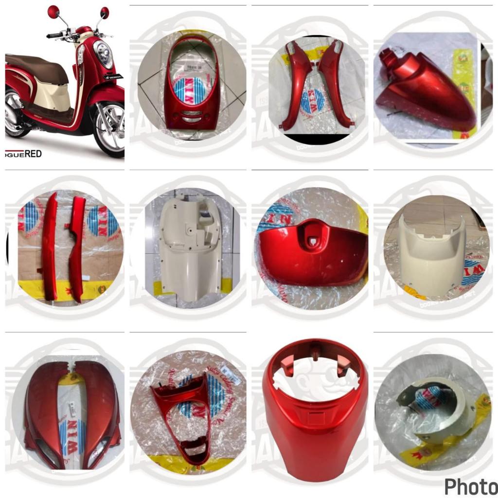 WIN ORIGINAL Jual Satuan / Jual Eceran Cover Full Body Bodi Halus Honda Scoopy fi esp k16 2013 2014 