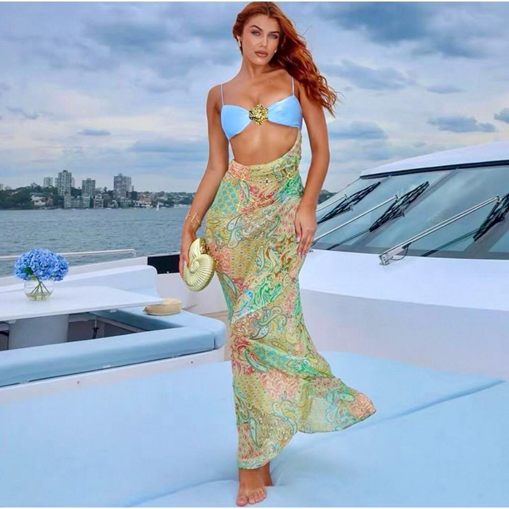 Outer dress wanita/beachwear /impor D1138 Sexy Dress Pesta pantai