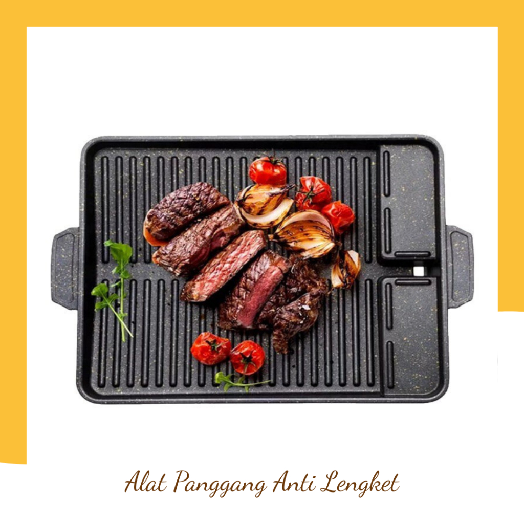 Alat Panggang Anti Lengket Panci Pemanggang Sate Daging Barbeque BBQ Panci