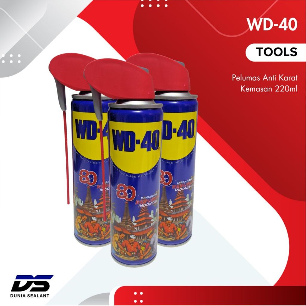 WD40 Pelumas Anti Karat Lubricant Kemasan Kecil WD40 220ml