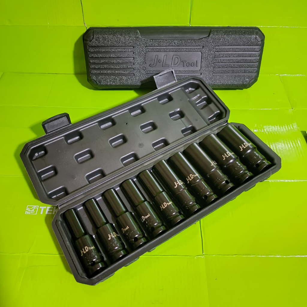 Toolkit Set 10 Pcs JLD Tools Socket Extension Impact / Kunci Shock Panjang - Pas - Mata Socket Wrenc
