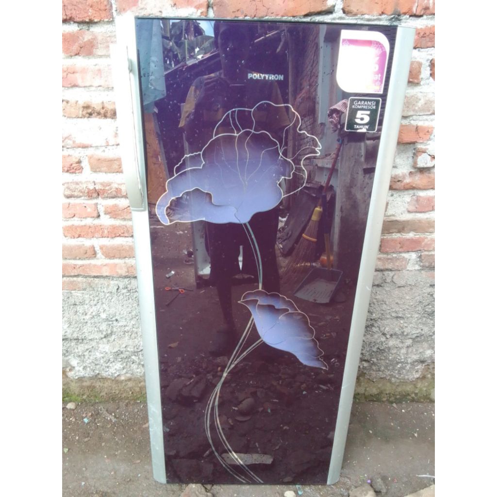 PINTU KULKAS POLYTRON TEMPER GLASS 1 PINTU PR18 ORIGINAL COPOTAN