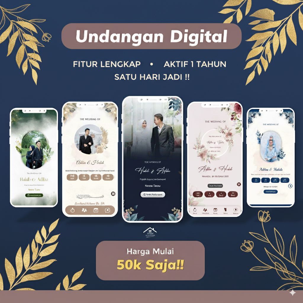 Undangan Digital Pernikahan Premium 3D Online || Undangan Online Pernikahan Premium Fitur Lengkap