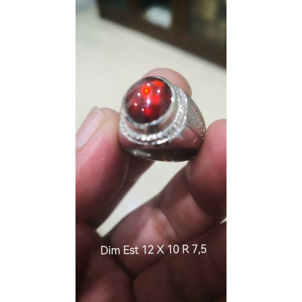 Cincin Batu Red Garnet Black mamba BUKAN bacan kalimaya pirus ruby safir pandan ijo garut lumut kecu